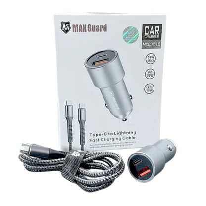 Maxguard 38W USB A+C car charger with Type-C to Lightning combo MC036LC