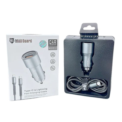 Maxguard 38W USB A+C car charger with Type-C to Lightning combo MC036LC