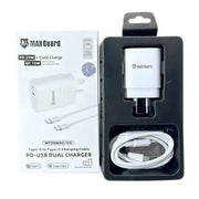 Maxguard PD 25W wall charger with Type-C to C combo WT25WAC/CC - Accessories