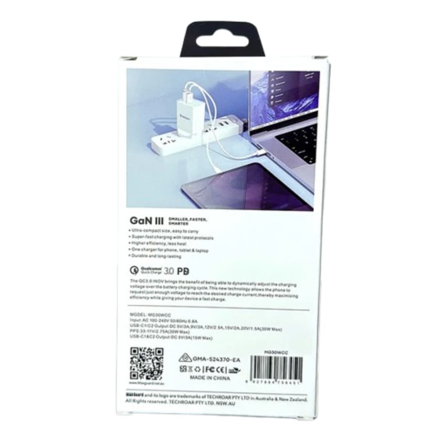 Maxguard PD 30W GaN III Wall Charger MG30WCC