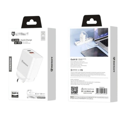 Maxguard PD 30W+ plus QC 18W wall charger MG30WAC/MG30WPD