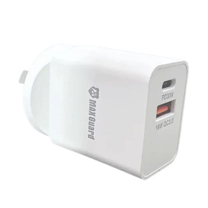 Maxguard PD 30W+ plus QC 18W wall charger MG30WAC/MG30WPD