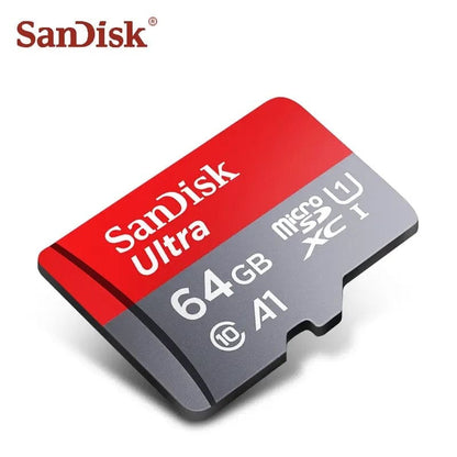 Micro SD Memory Card (64GB) & Adapter - SanDisk