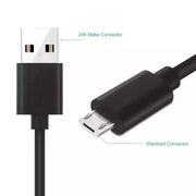 Micro USB Cable - 25cm (Black) - Black - Electronics Accessories