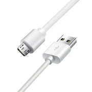 Micro USB Cable - 25cm (White) - White - Electronics Accessories
