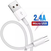 Micro USB Cable - 25cm (White) - White - Electronics Accessories