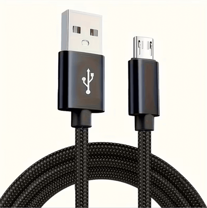 Fast charging micro USB nylon braided cable