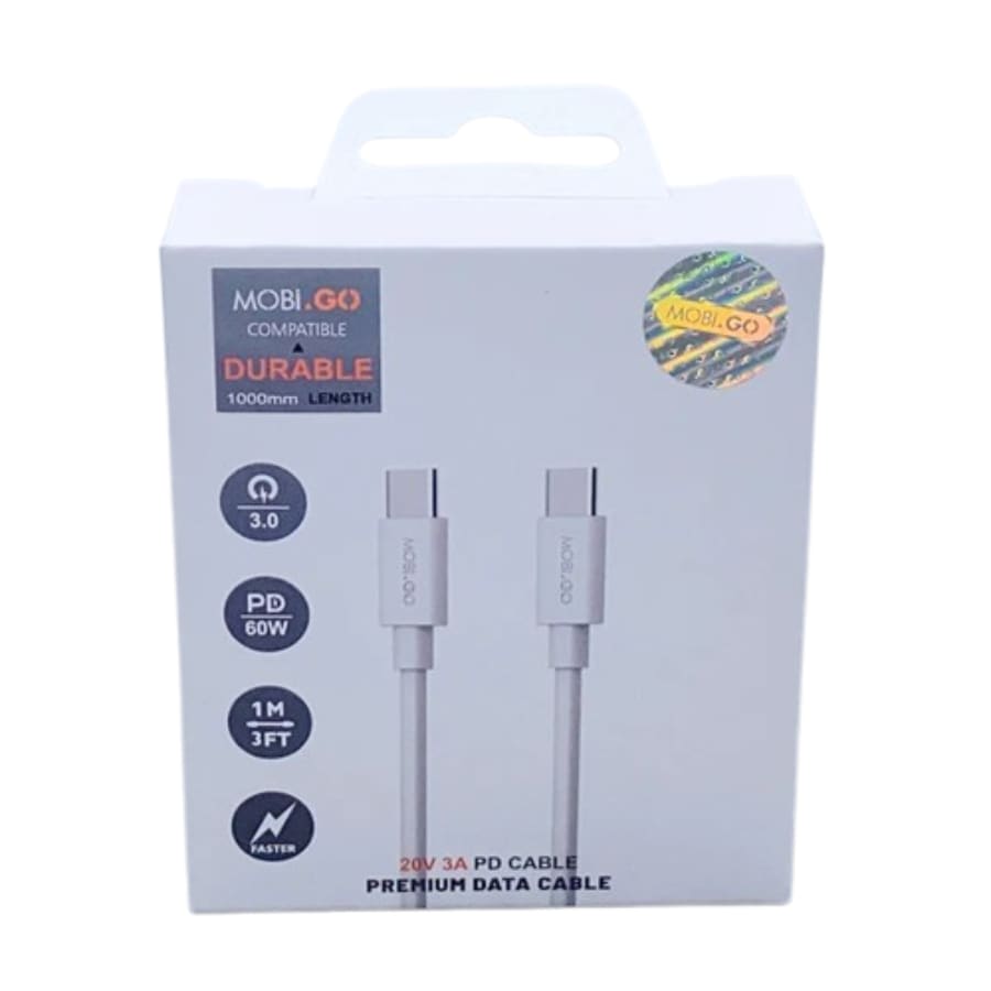 Mobigo 1m 60W Type-C to C cable 201TT