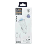 Mobigo 3.1A 2 USB car charger with USB-A to Lightning combo GO221L - Accessories