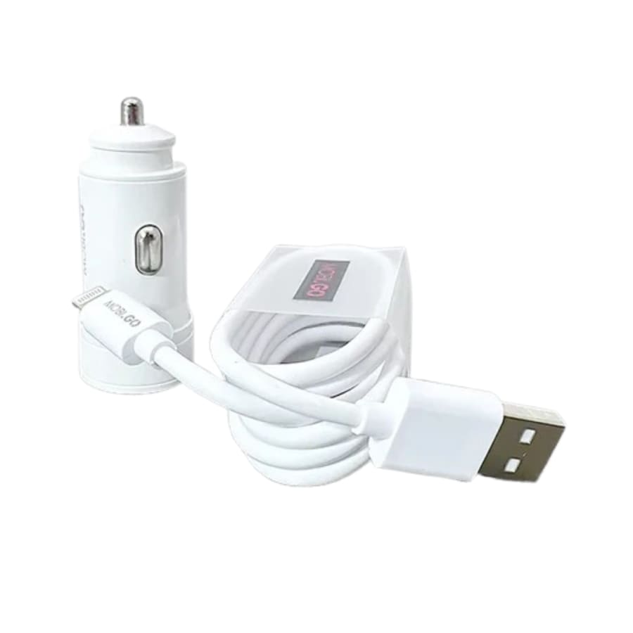 Mobigo 3.1A 2 USB car charger with USB-A to Lightning combo GO221L