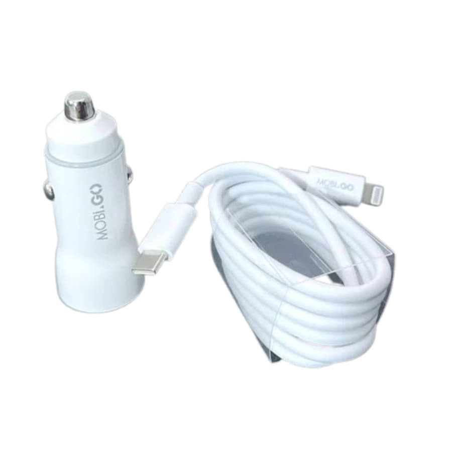 Mobigo 38W 2 UAB car charger with Type-C to Lightning combo GO200PDL