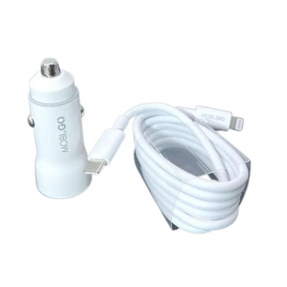 Mobigo 38W 2 UAB car charger with Type-C to Lightning combo GO200PDL