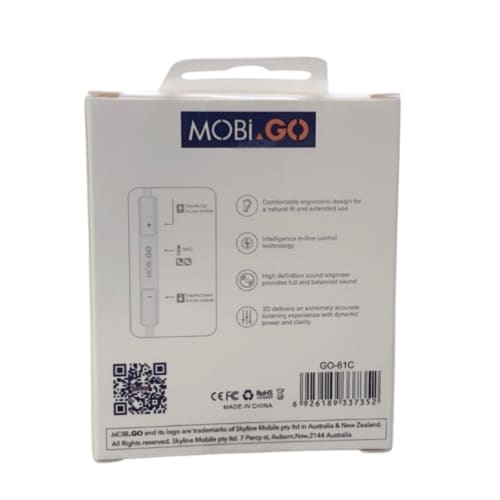 Mobigo GO-61C Earphones (extra bass) (Type C Jack)
