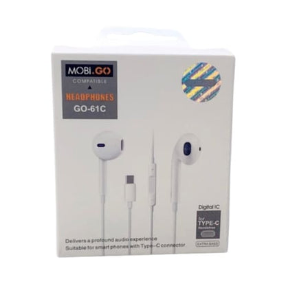 Mobigo GO-61C Earphones (extra bass) (Type C Jack)