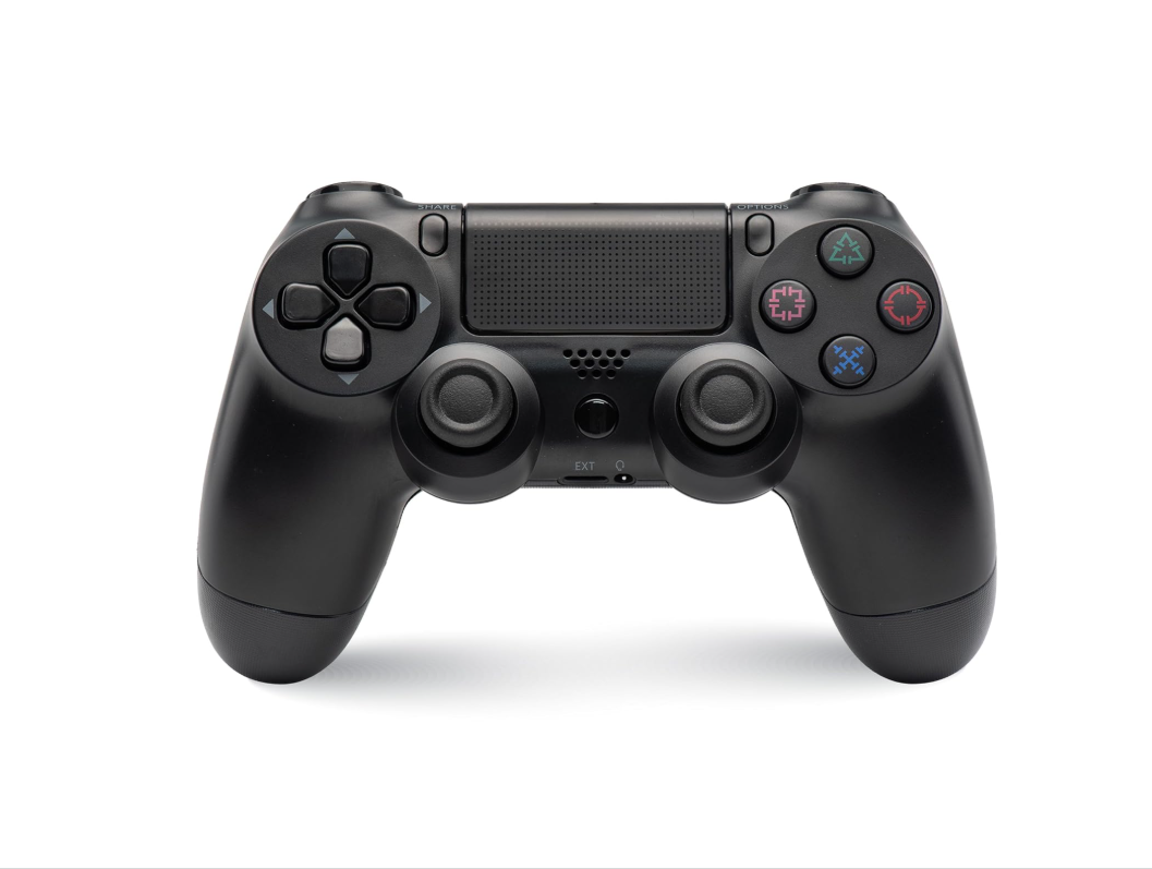 Premium Wireless PS4 Controller Black Front View