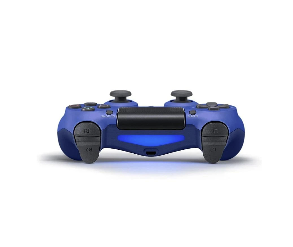 ear View of Blue Wireless Bluetooth PS4 Controller