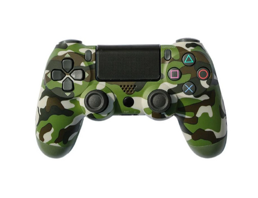 Premium Wireless PS4 Controller Camo Green Front View