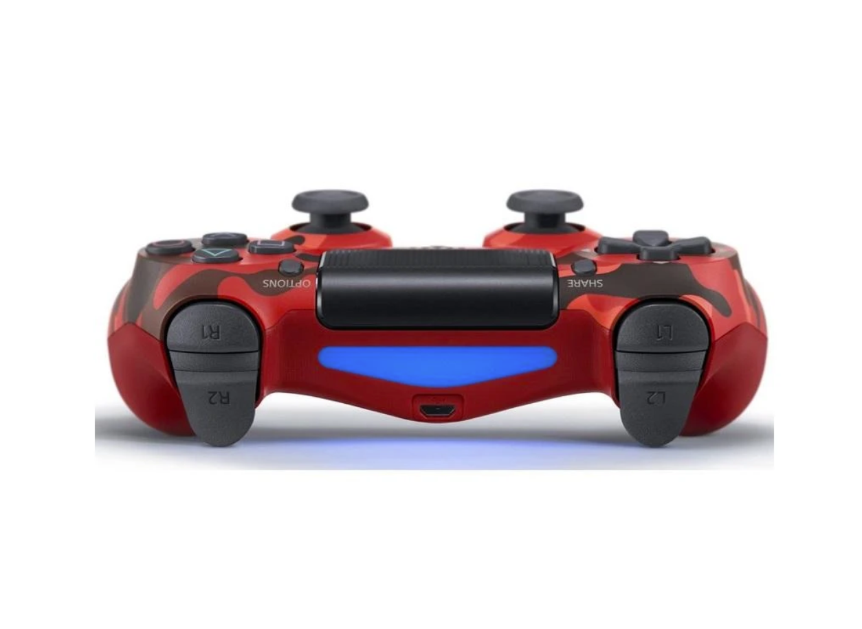 Rear View of Camo Red Wireless Bluetooth PS4 Controller