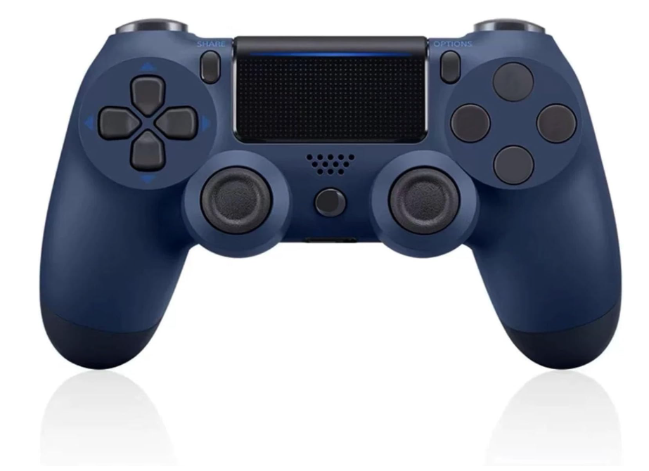 Premium Wireless PS4 Controller Navy Blue Front View