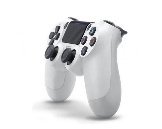 White Wireless PS4 Controller Side View for PlayStation 4 and PC