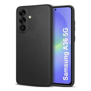 Protective Case for Samsung Galaxy A36 5G (Black) - Black - Screen protector