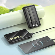 Q37 Graceful Fast Charging Power Bank 10000mAh with Built-In Cables