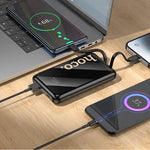 Q37 Graceful Fast Charging Power Bank 10000mAh with Built-In Cables