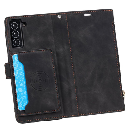 Samsung S21 Case Wallet Zipper - Black