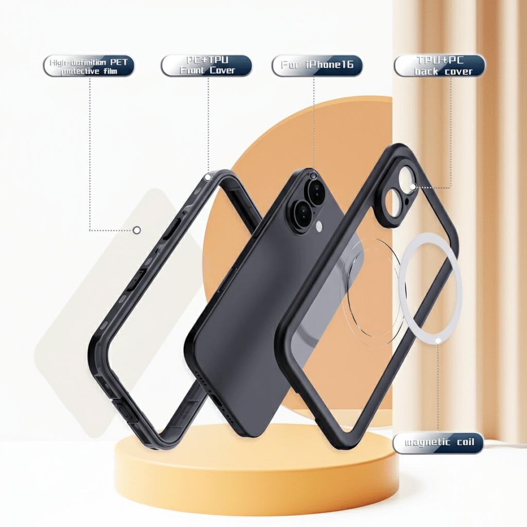 Durable Magsafe Waterproof Cover for iPhone 16