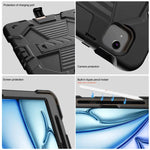 Rugged iPad Pro 11’’ Case – Heavy-Duty Shockproof Cover,Stand & Pencil Holder