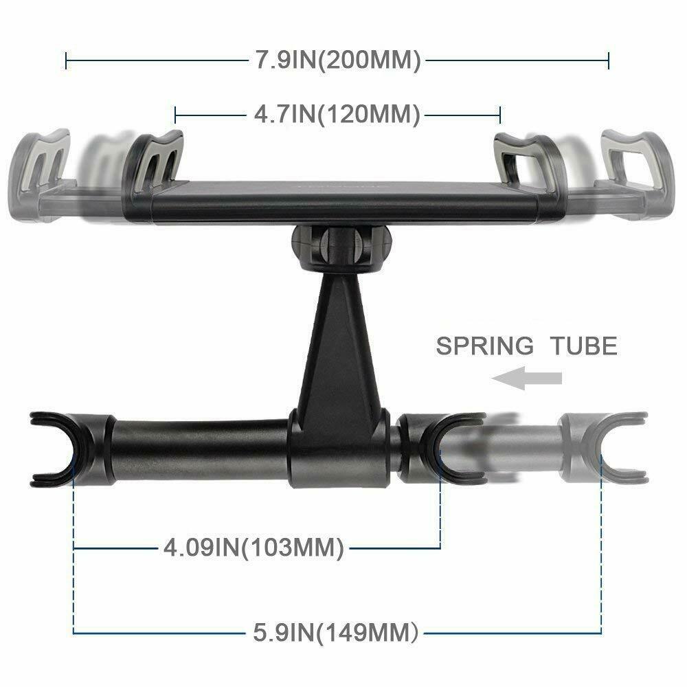 Universal Car Seat Back Headrest Mount Holder for 4.7~10.5" iPad Phone Tablet