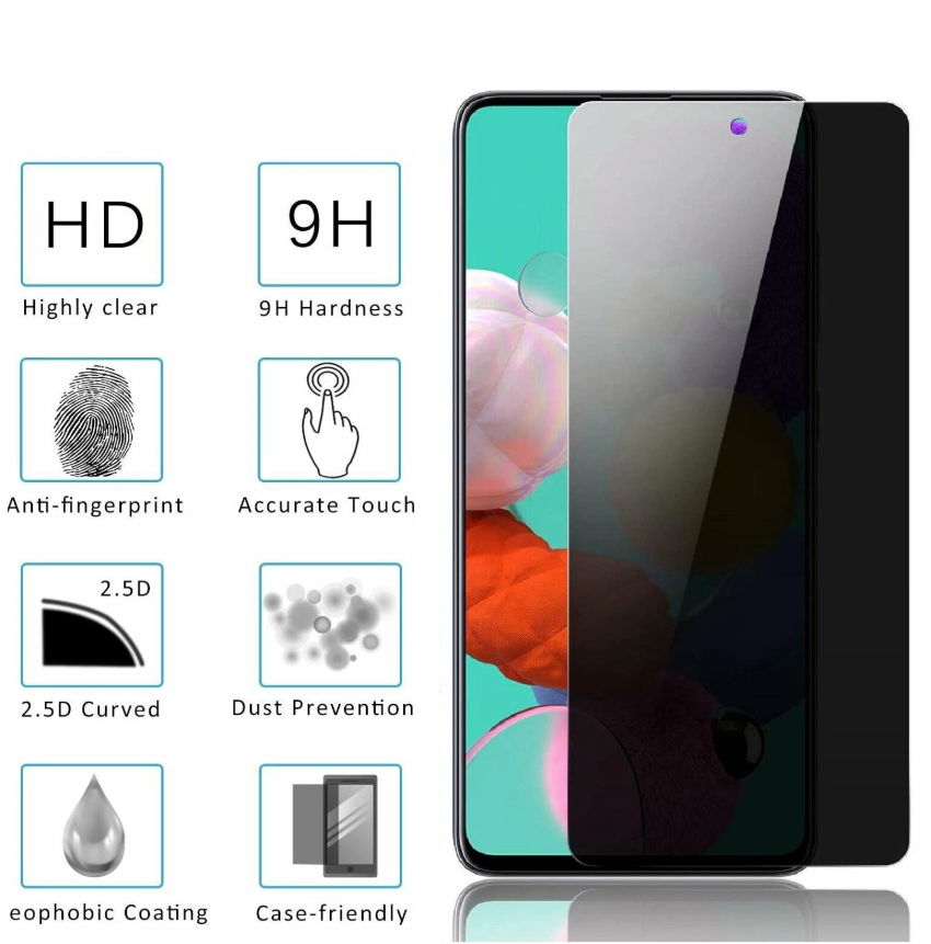 Smartphone with screen protector features on a white background