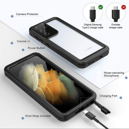 IP68 waterproof case for Samsung S21 Ultra