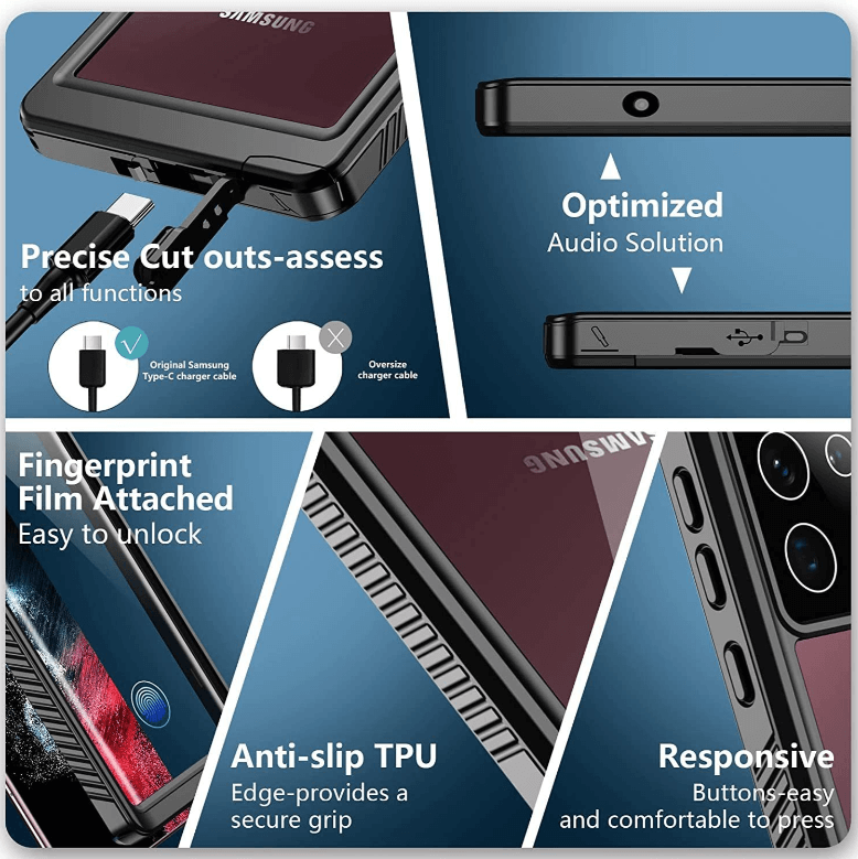 S24 Ultra Redpepper waterproof case package contents