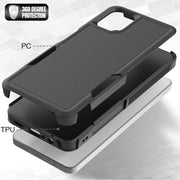 Samsung Galaxy A06 4G Dual Layer Armor Hard Case – Black - Mobile Phone