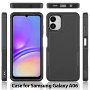 Samsung Galaxy A06 4G Dual Layer Armor Hard Case – Black - Mobile Phone