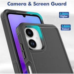 Samsung Galaxy A06 4G Dual Layer Armor Hard Case – Black - Mobile Phone