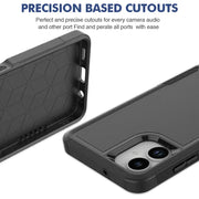 Samsung Galaxy A06 4G Dual Layer Armor Hard Case – Black - Mobile Phone