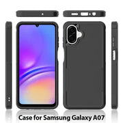 Samsung Galaxy A07 Dual Layer Armor Hard Case – Black - Mobile Phone