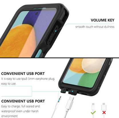 Samsung Galaxy A23 waterproof case sealed ports