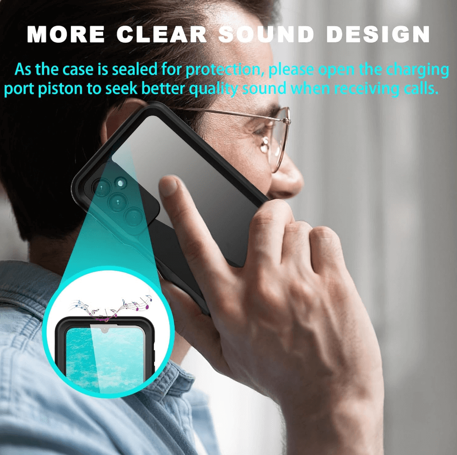 Samsung Galaxy A24 4G waterproof case side view