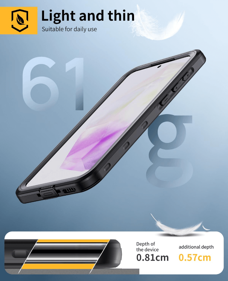 Samsung Galaxy A35 5G light and thin