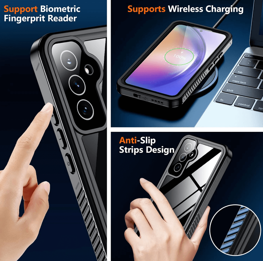 Samsung Galaxy A54 5G waterproof case clear back