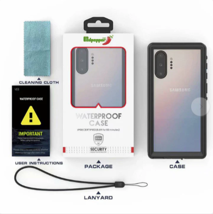 Accessories – lanyard and cleaning cloth for Samsung Galaxy Note 10 case NZ