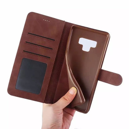 Synthetic Leather Flip Case for Samsung Galaxy Note 9 (Brown)