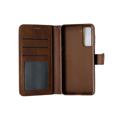 Synthetic Leather Flip Case Case for Samsung Galaxy S21 (Brown)