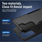 Samsung Galaxy S21 FE Dual Layer Armor Hard Case – Black - Mobile Phone