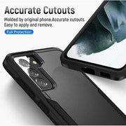 Samsung Galaxy S21 FE Dual Layer Armor Hard Case – Black - Mobile Phone