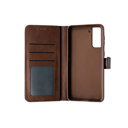 Synthetic Leather Flip Case Case for Samsung Galaxy S21 Plus (Brown)