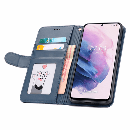 Samsung Galaxy S21 Plus flip wallet case cowhide finish dot pattern